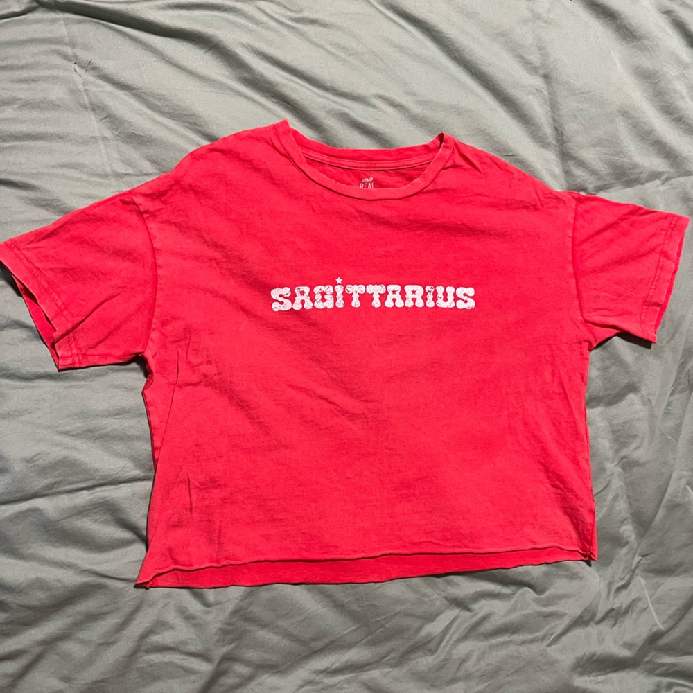 Aerie Red Sagittarius Cropped Tee